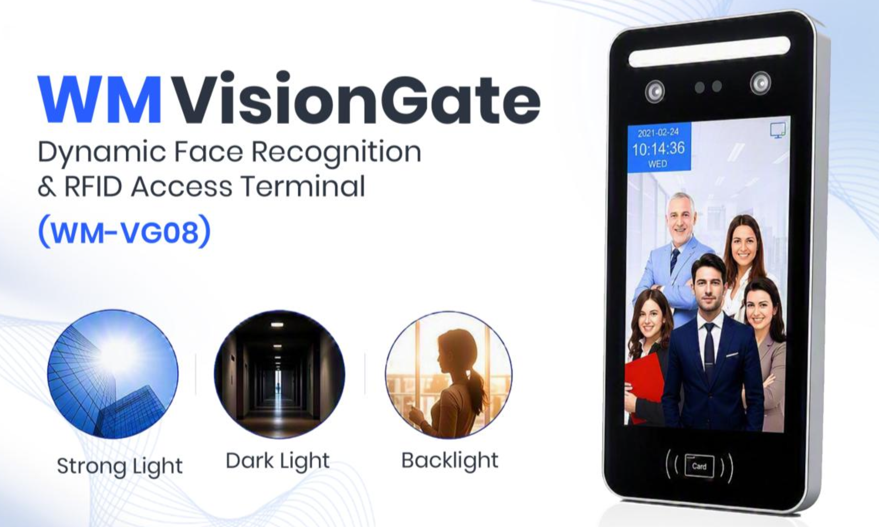 WM VisionGate dynamic face-recognition & RFID access terminal (WM-VG08)